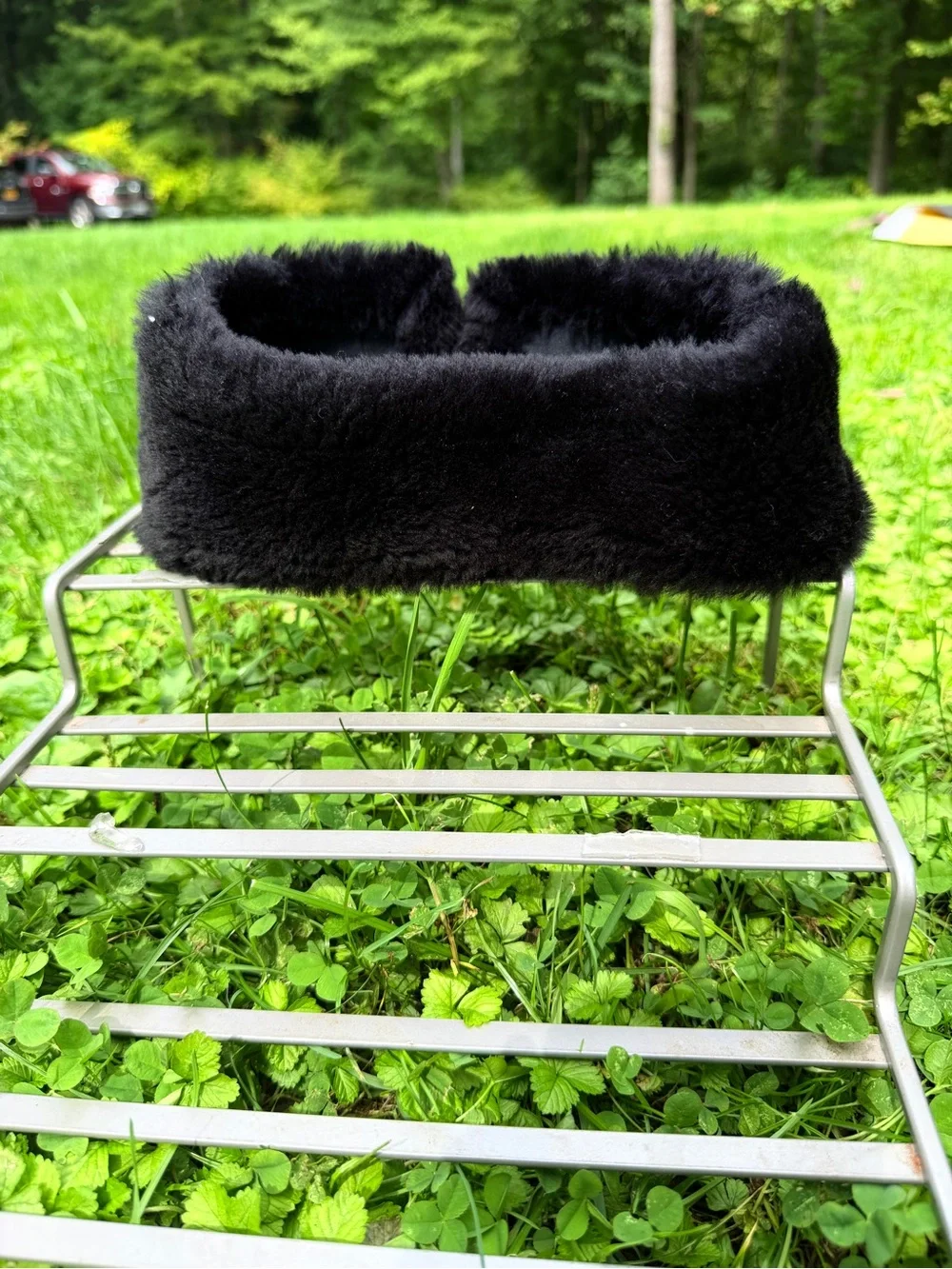 UGG Black Faux Fur Kids Headband